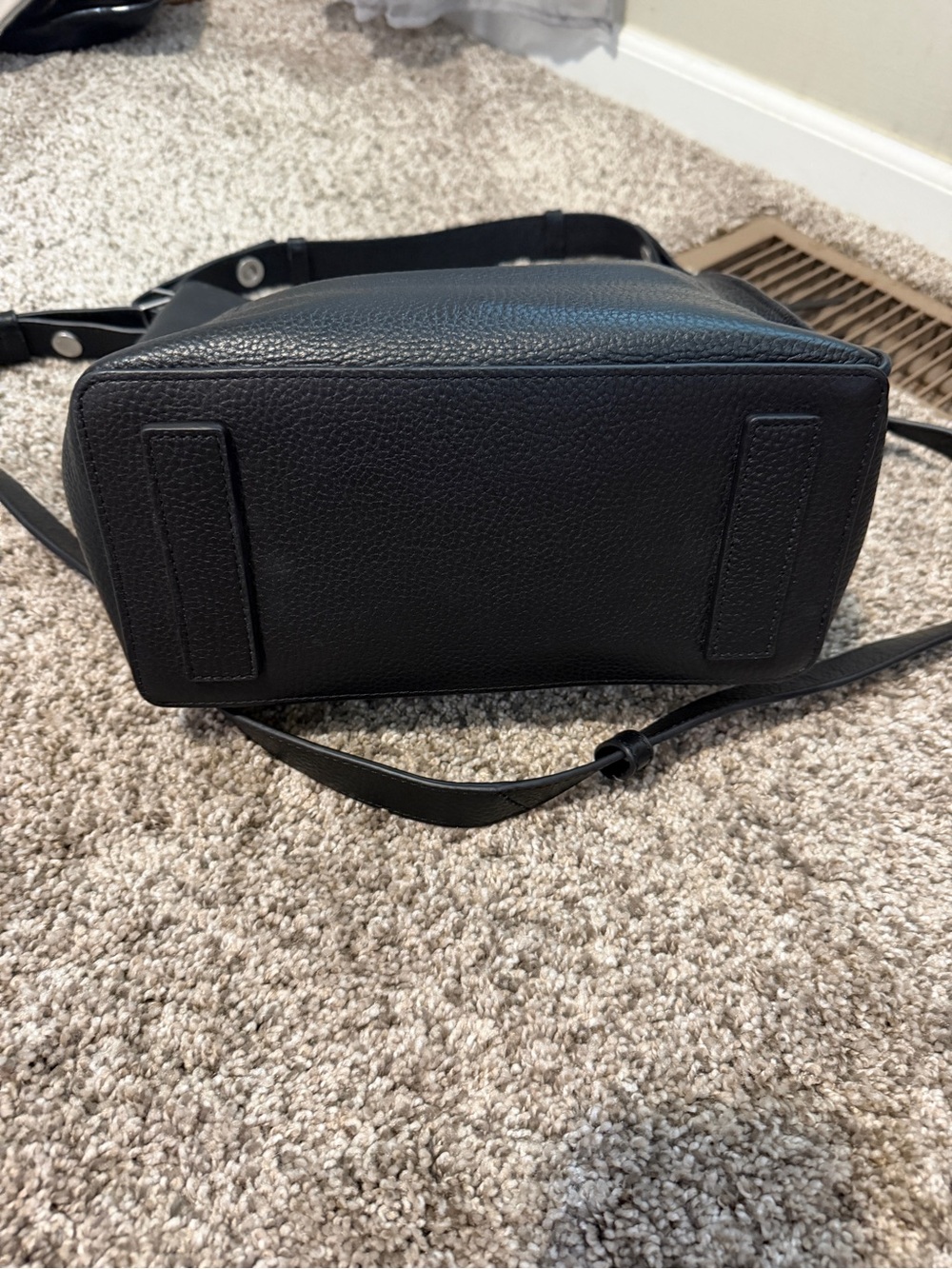 AllSaints Black Pebbled Leather Shoulder Bag - Picture 4 of 7
